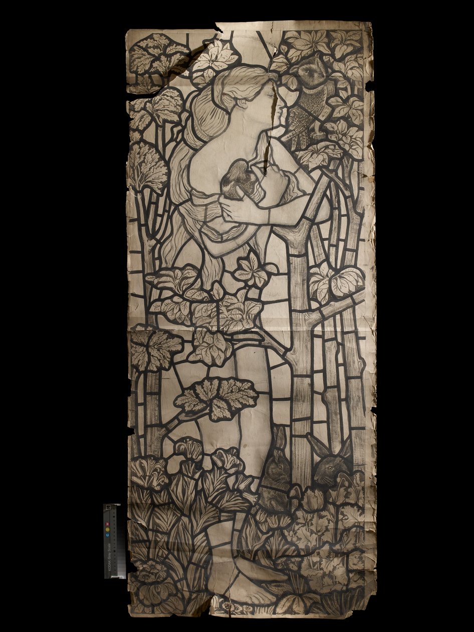 Cartoon for a Stained Glass Window of Eve by Philip Webb