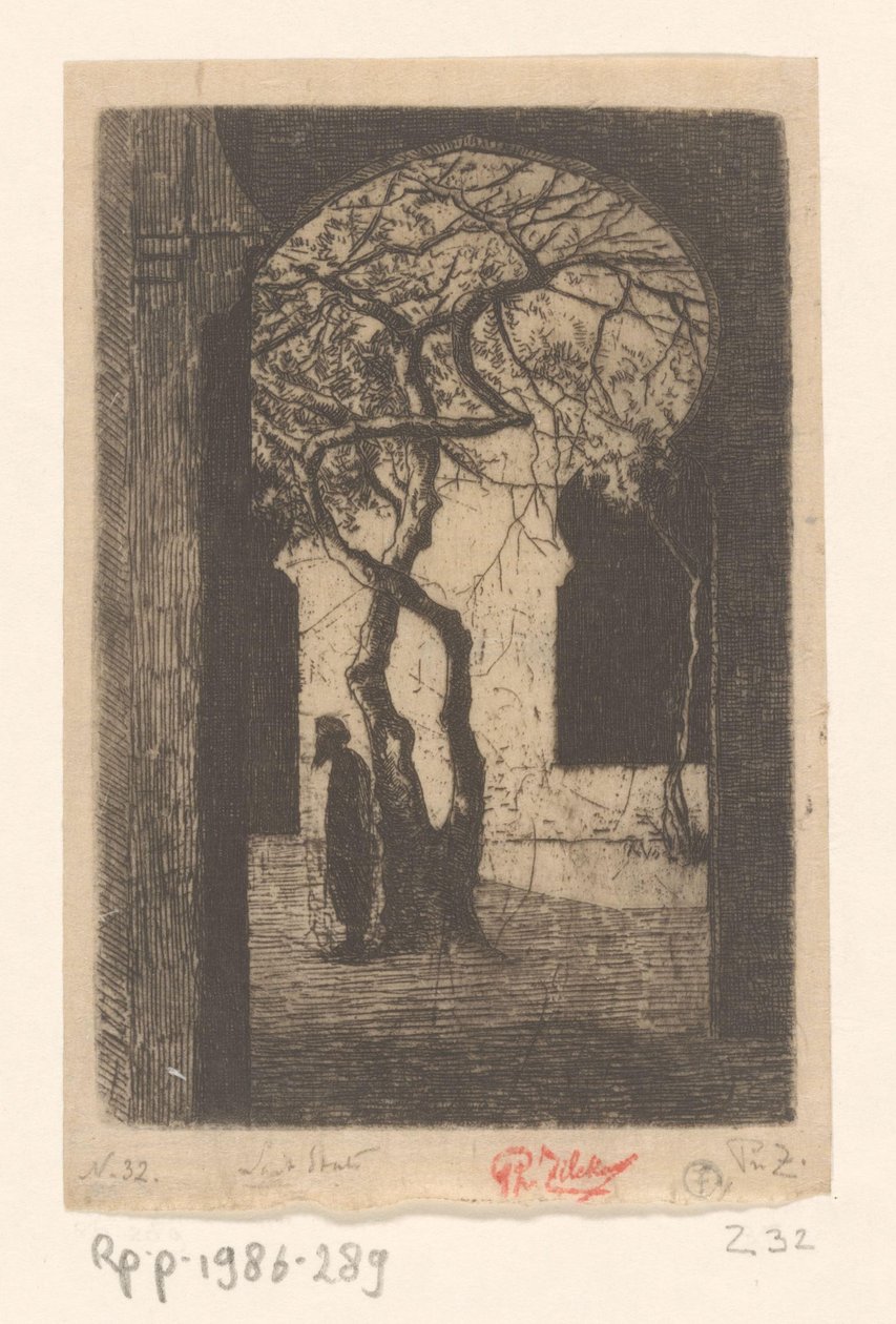 View Near the Djamaa el Kebir Mosque, Algiers by Philip Zilcken (signed by artist)