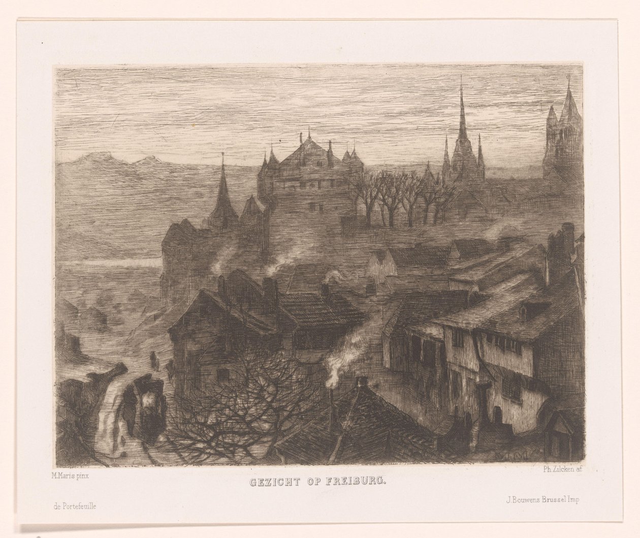 View of Freiburg by Philip Zilcken