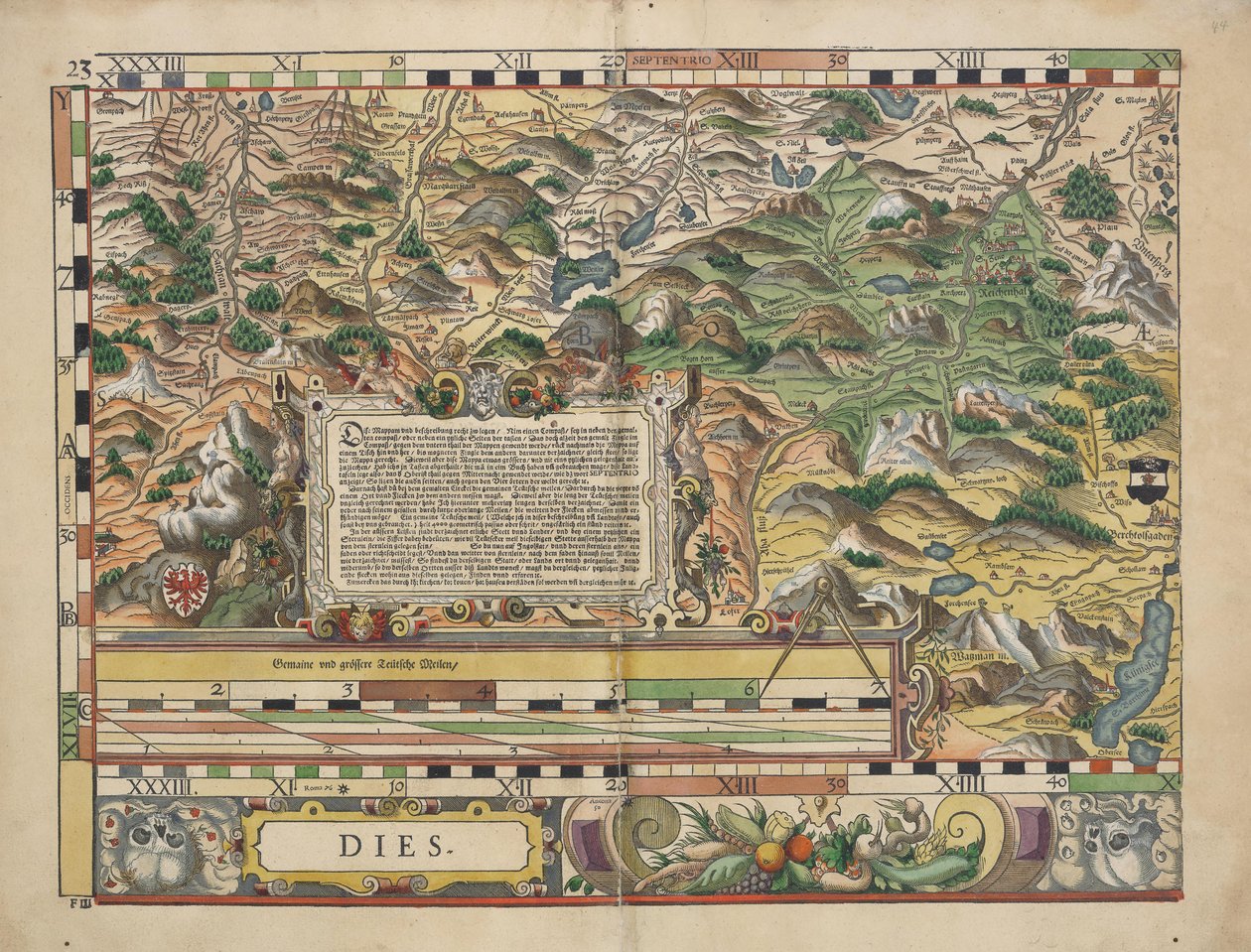Bavarian Land Tables from 1568 by Philipp Apian