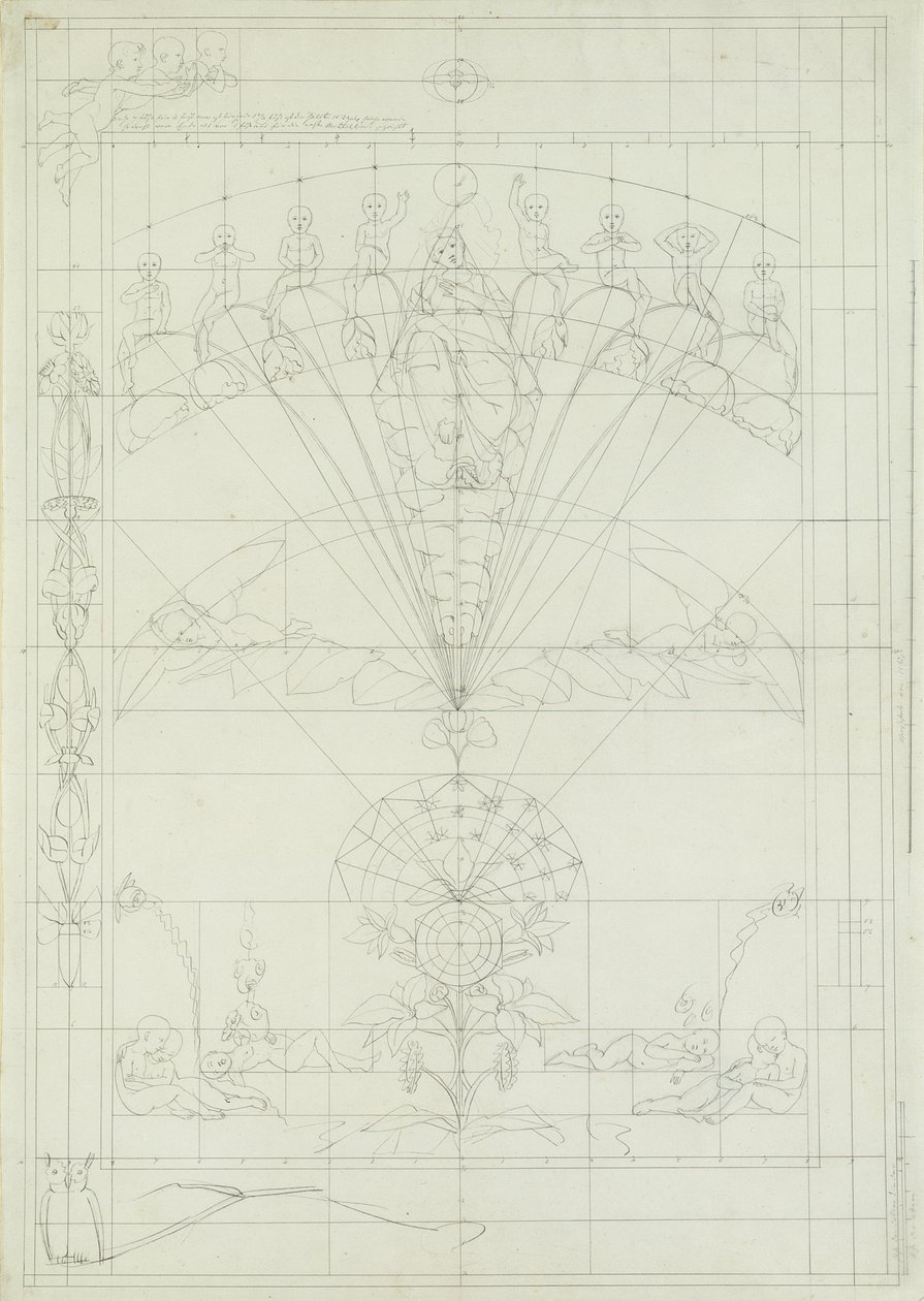 Compositional study for The Night, 1803 by Philipp Otto Runge