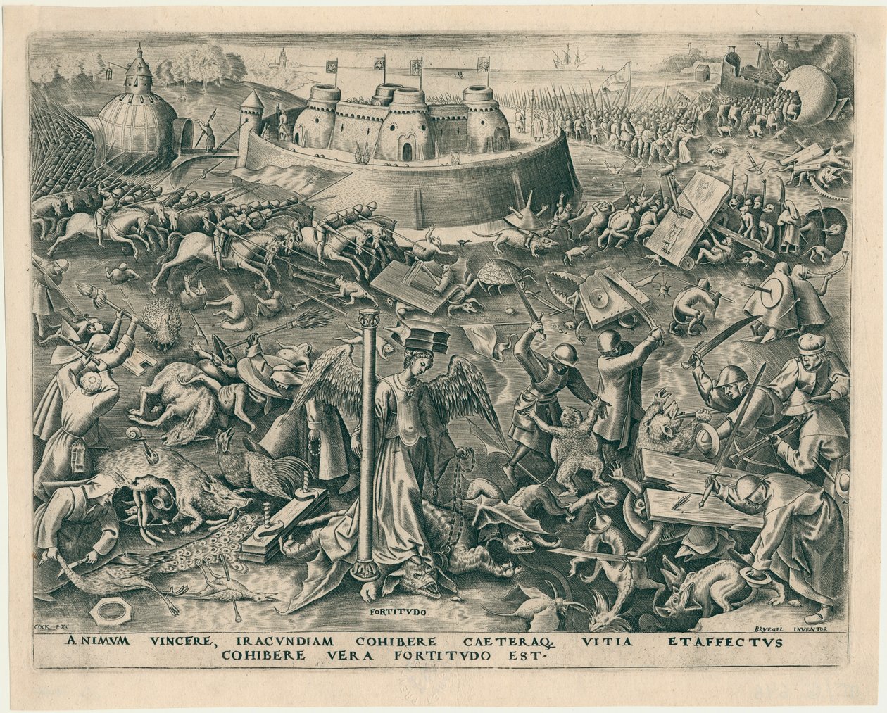 Fortitudo Fortitude from The Seven Virtues by Philipp Galle