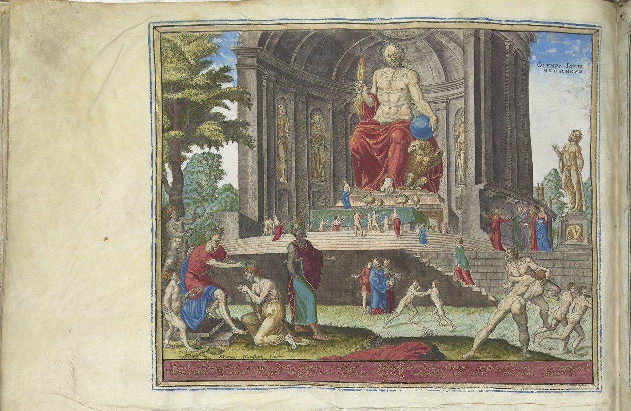 The Statue of Jupiter at Olympia from the series The Eighth Wonders of the World by Philipp Galle