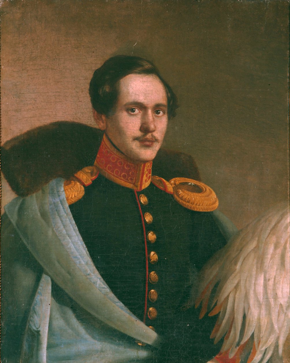 Portrait of the poet Mikhail Lermontov 1814-1841, 1834 by Philipp Osipovich Budkin