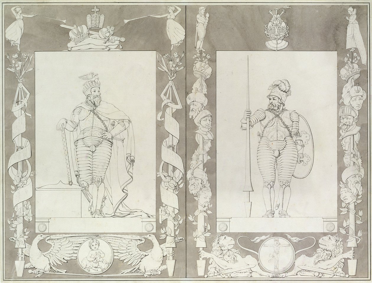 Charlemagne and Heymon by Philipp Otto Runge