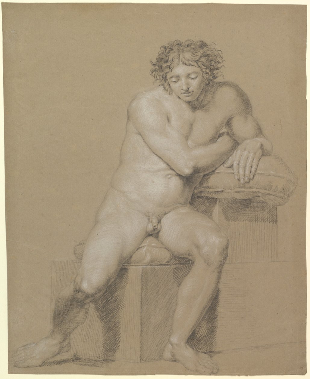 Study of a Seated Male Nude by Philipp Otto Runge
