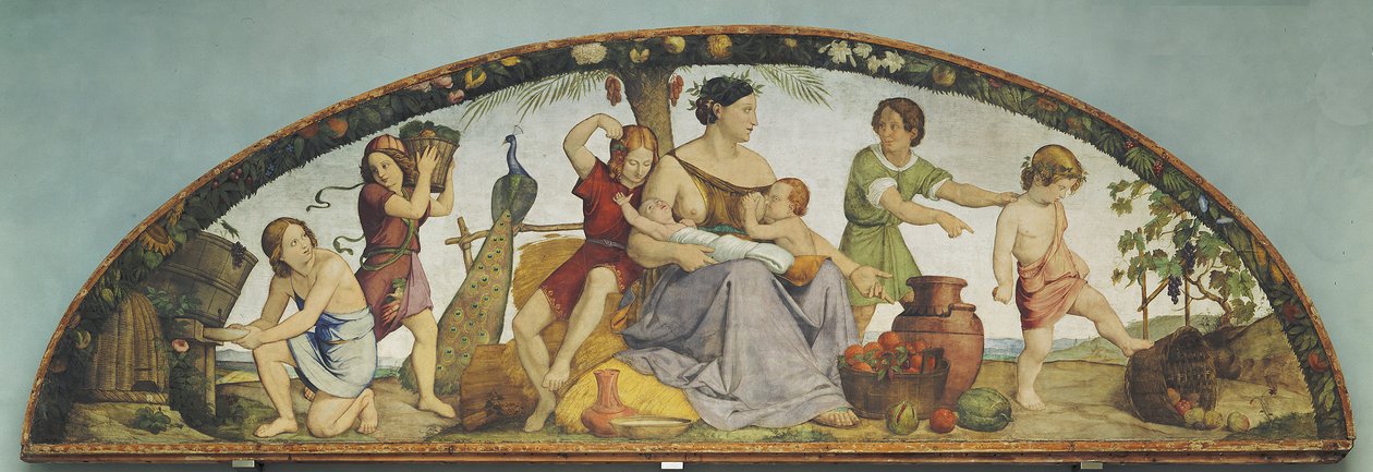 The Seven Fat Years. Lunette from the Eight-Part Cycle from the Casa Bartholdy in Rome by Philipp Veit