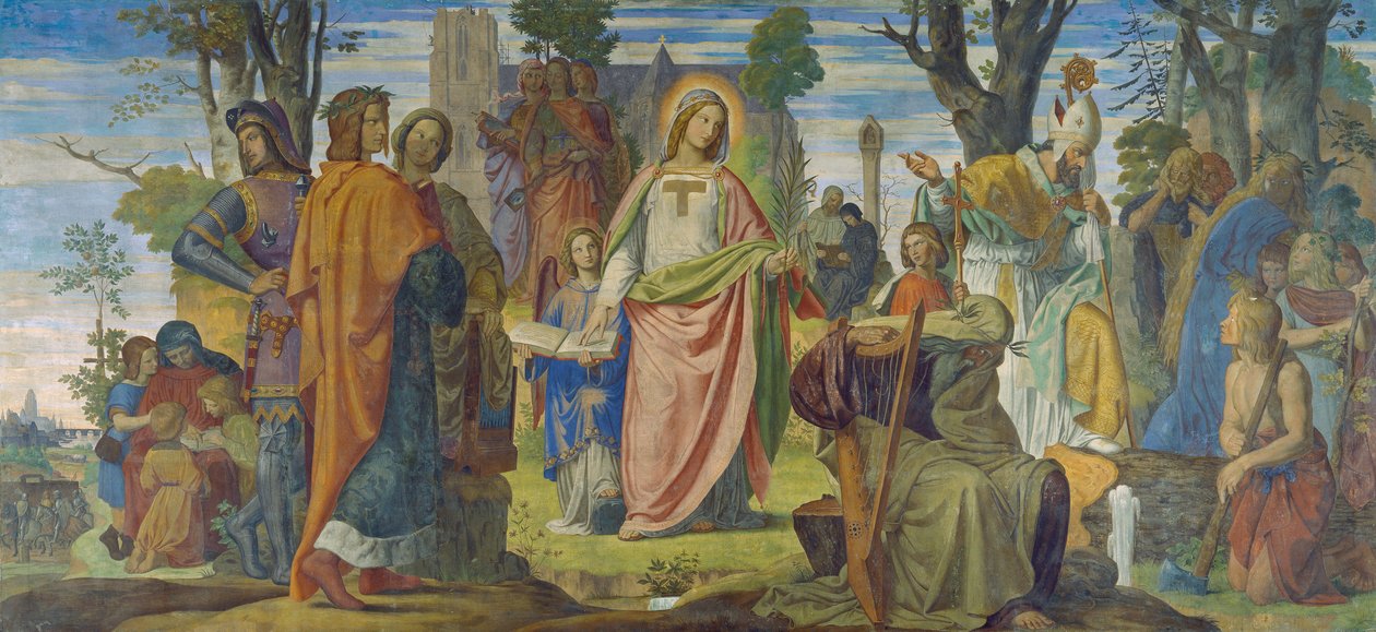 The Arts Being Introduced to Germany by Christianity by Philipp Veit