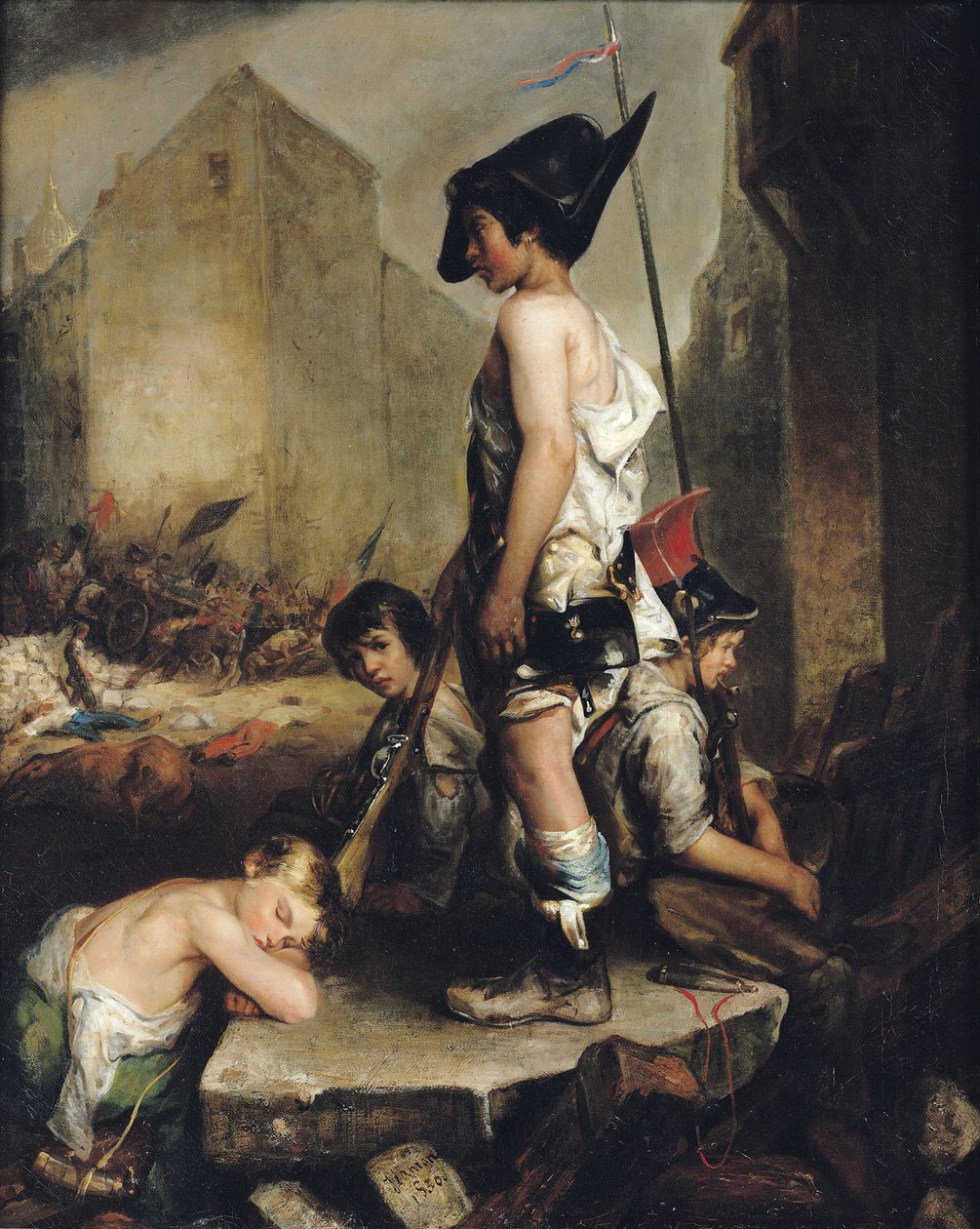 The Little Patriots, 1830  by Philippe Auguste Jeanron