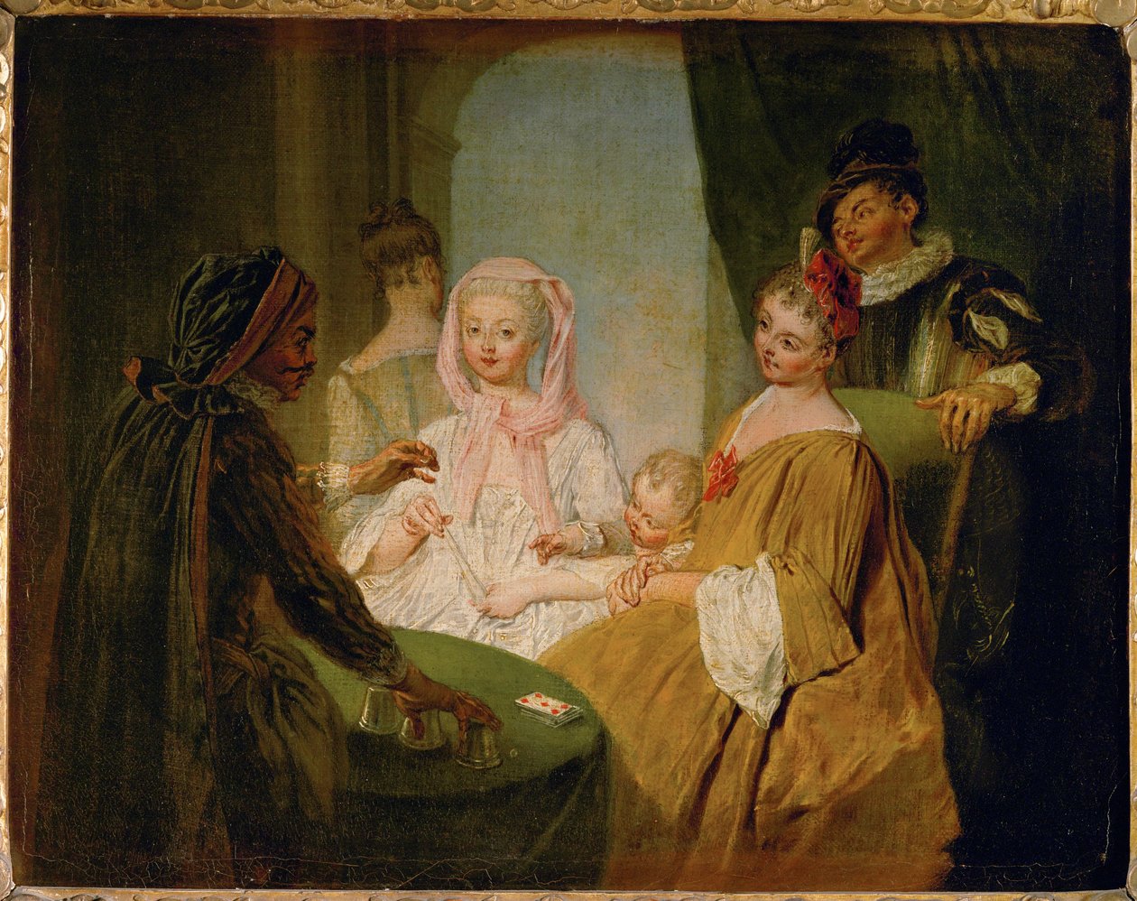 The Card-Sharp by Philippe (after) Mercier