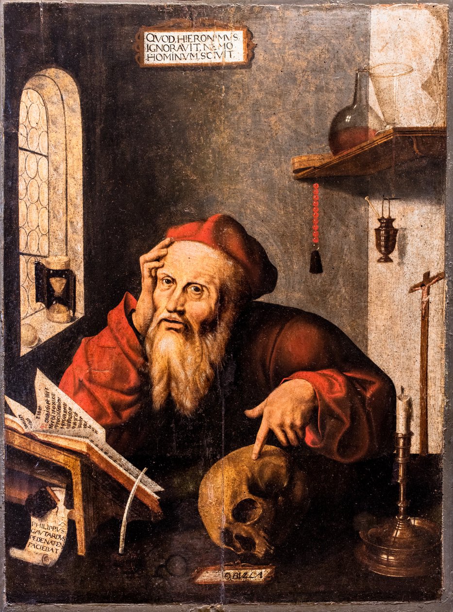 Saint Jerome in His Cell by Philippe Gautard