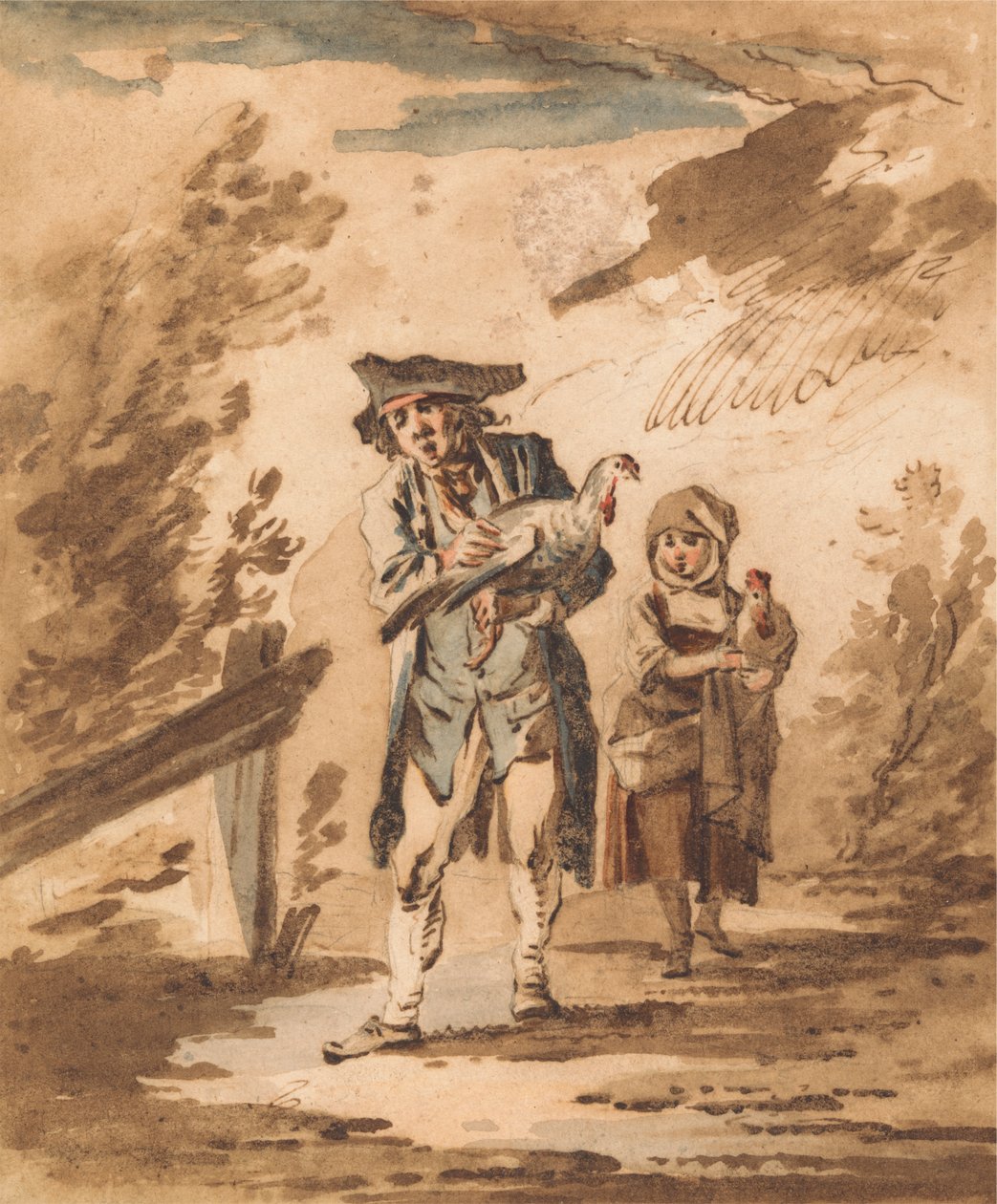Rustics with Poultry Returning from Market by Philippe Jacques de Loutherbourg