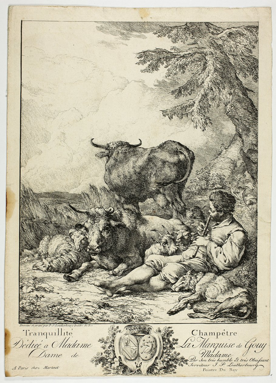 Tranquil Peasant by Philippe Jacques de Loutherbourg II