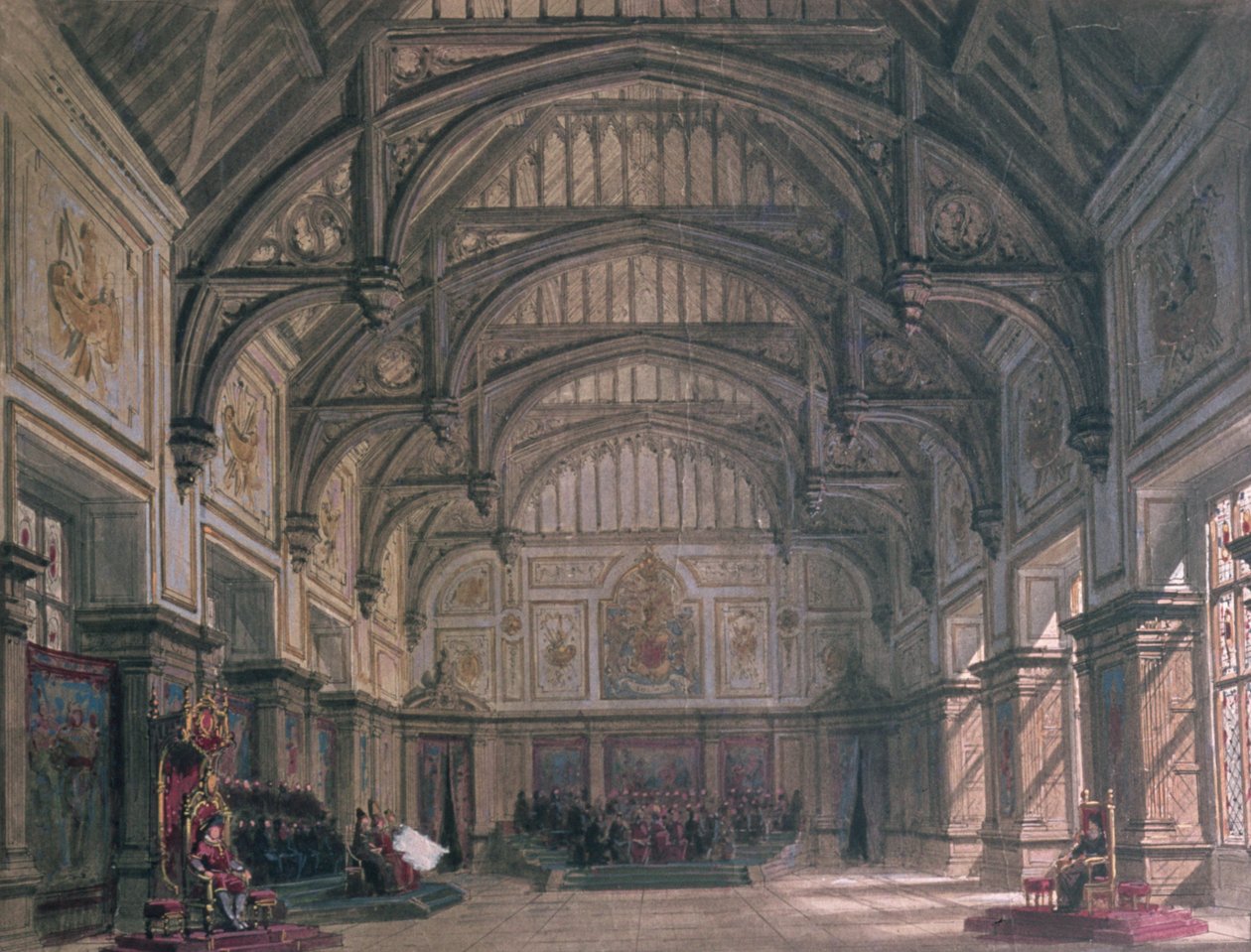 Stage set for Act III of the play 