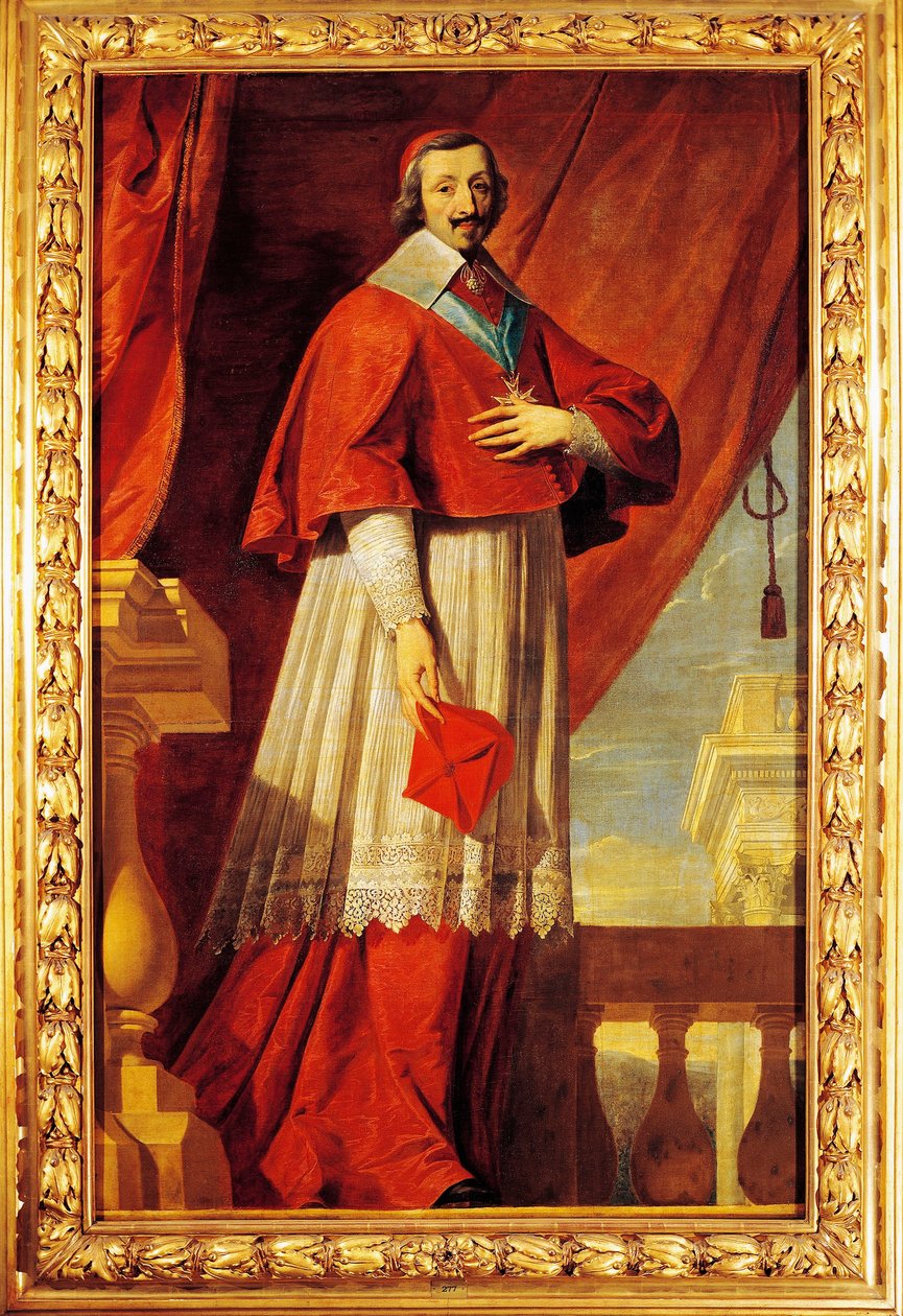 Portrait of Cardinal Richelieu by Philippe de (school of) Champaigne