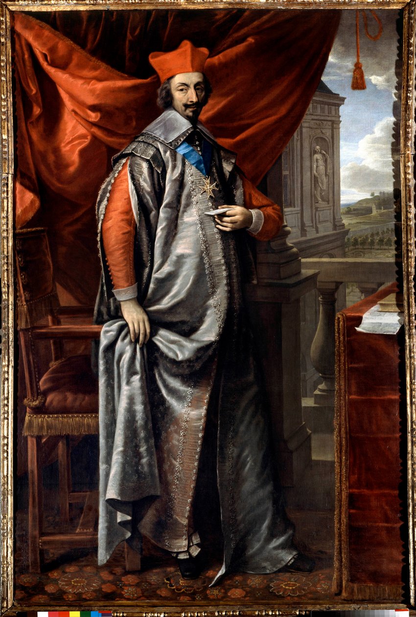 Portrait of Armand Jean Du Plessis, Cardinal de Richelieu (1585-1642) by Philippe de Champaigne