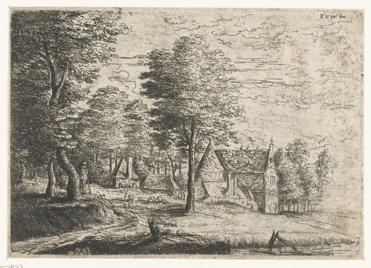 Landscape with a Shepherd and His Flock by Philips Augustijn Immenraet