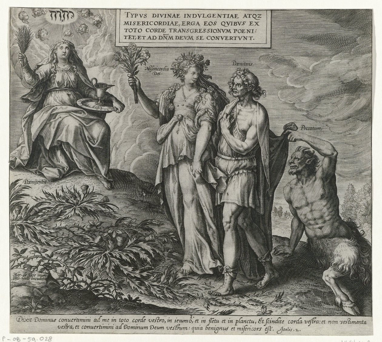 Allegory of Penance and Repentance (Penance and Repentance in the Old and New Testament) by Philips Galle (attributed to workshop of)