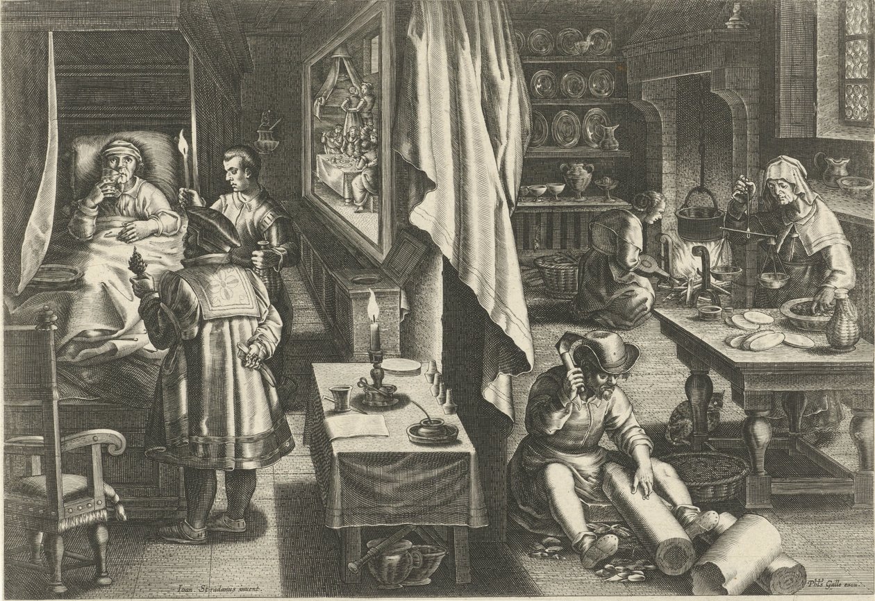 Medicine Against Syphilis by Philips Galle (attributed to workshop of)