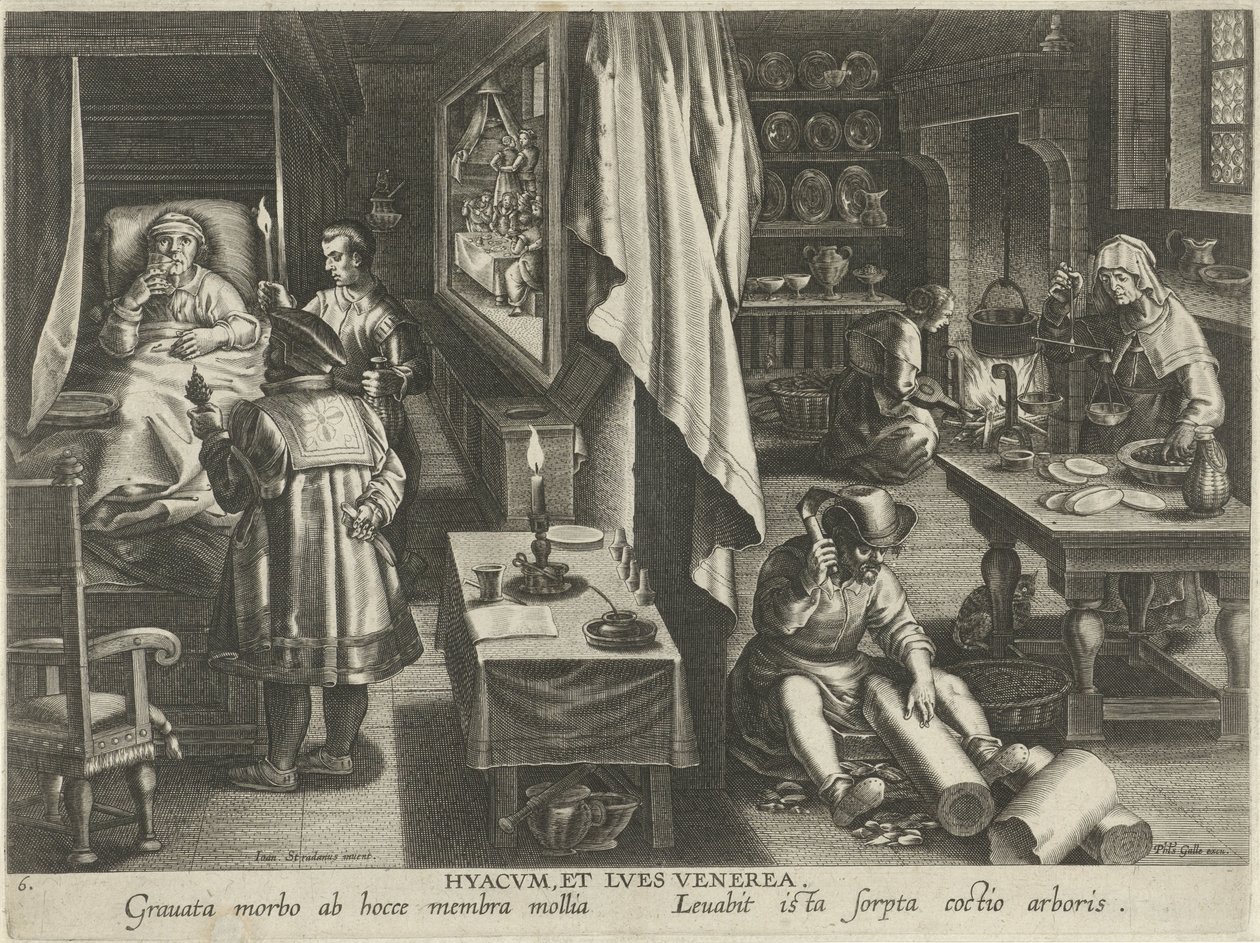 Medicine Against Syphilis by Philips Galle (attributed to workshop of)
