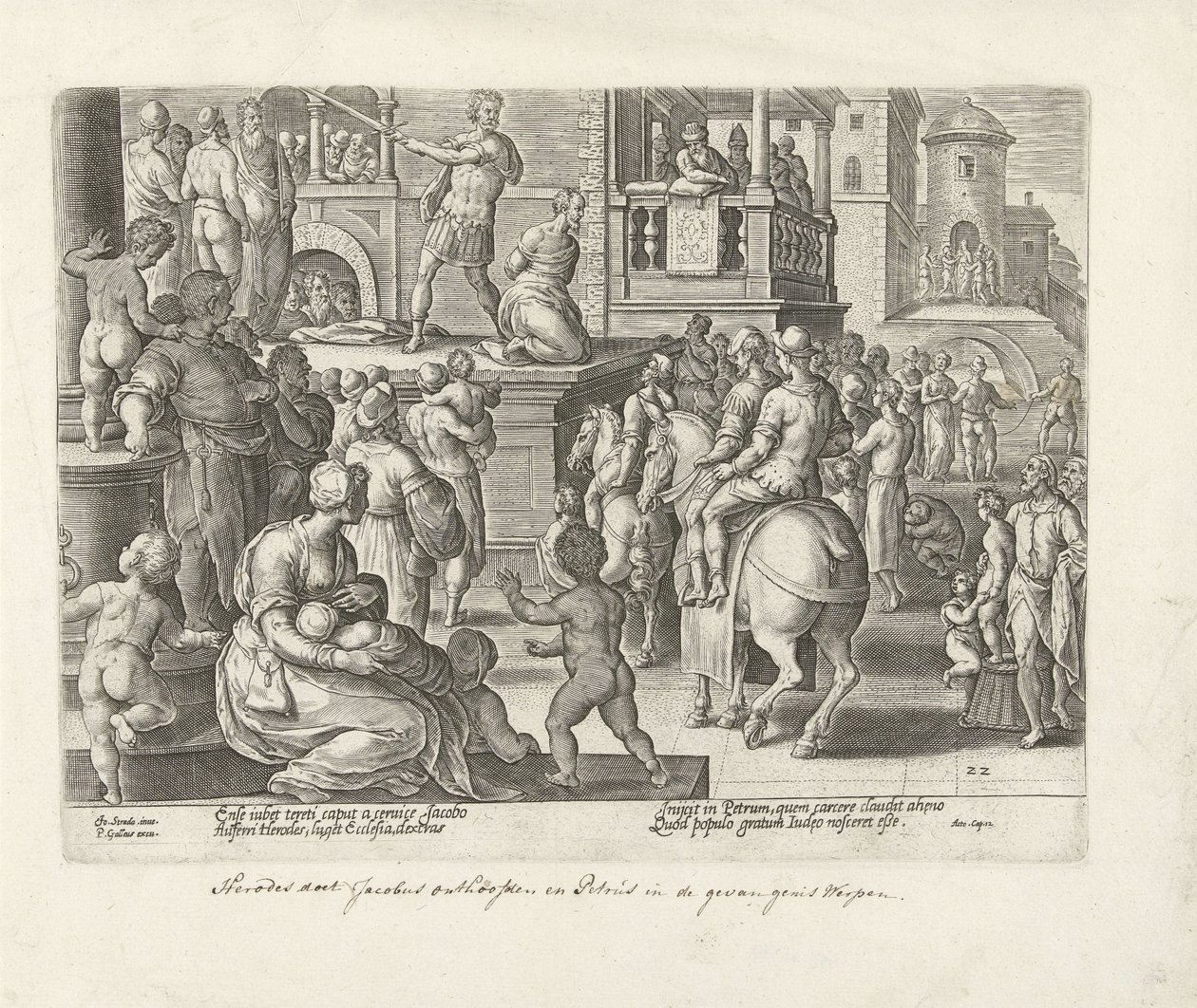 Beheading of James the Greater (Acts of the Apostles) by Philips Galle (possibly)