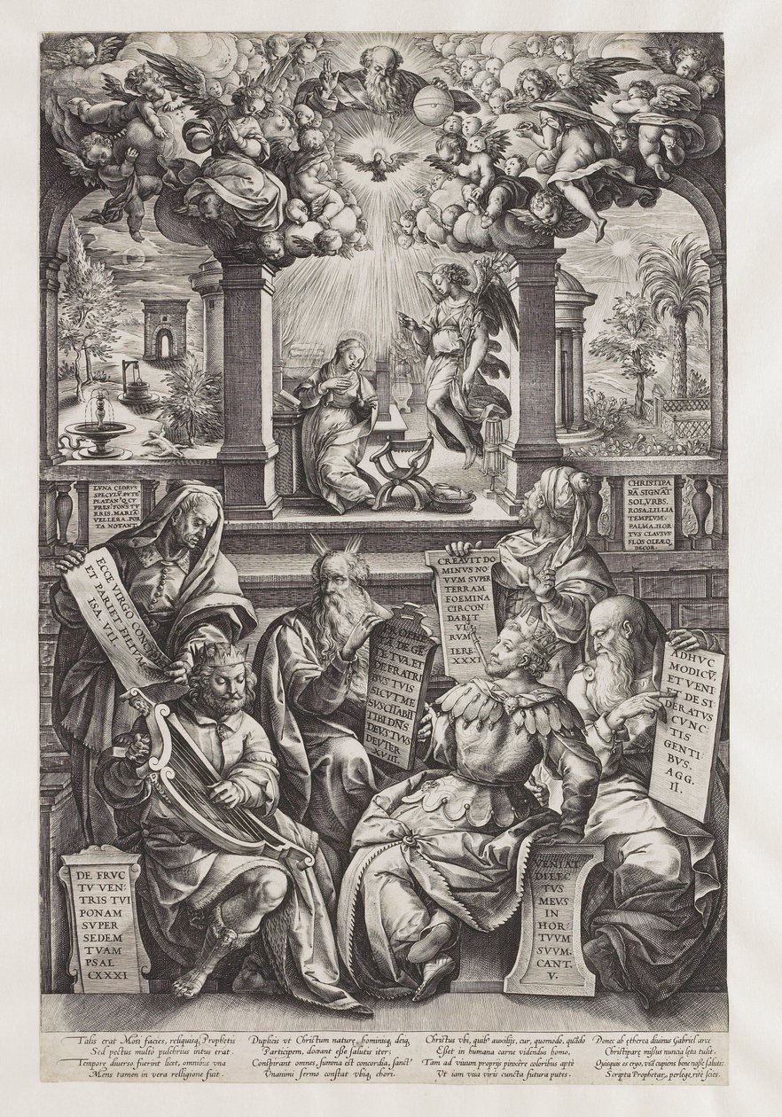 Six Prophets and the Annunciation to Mary by Philips Galle (workshop of)