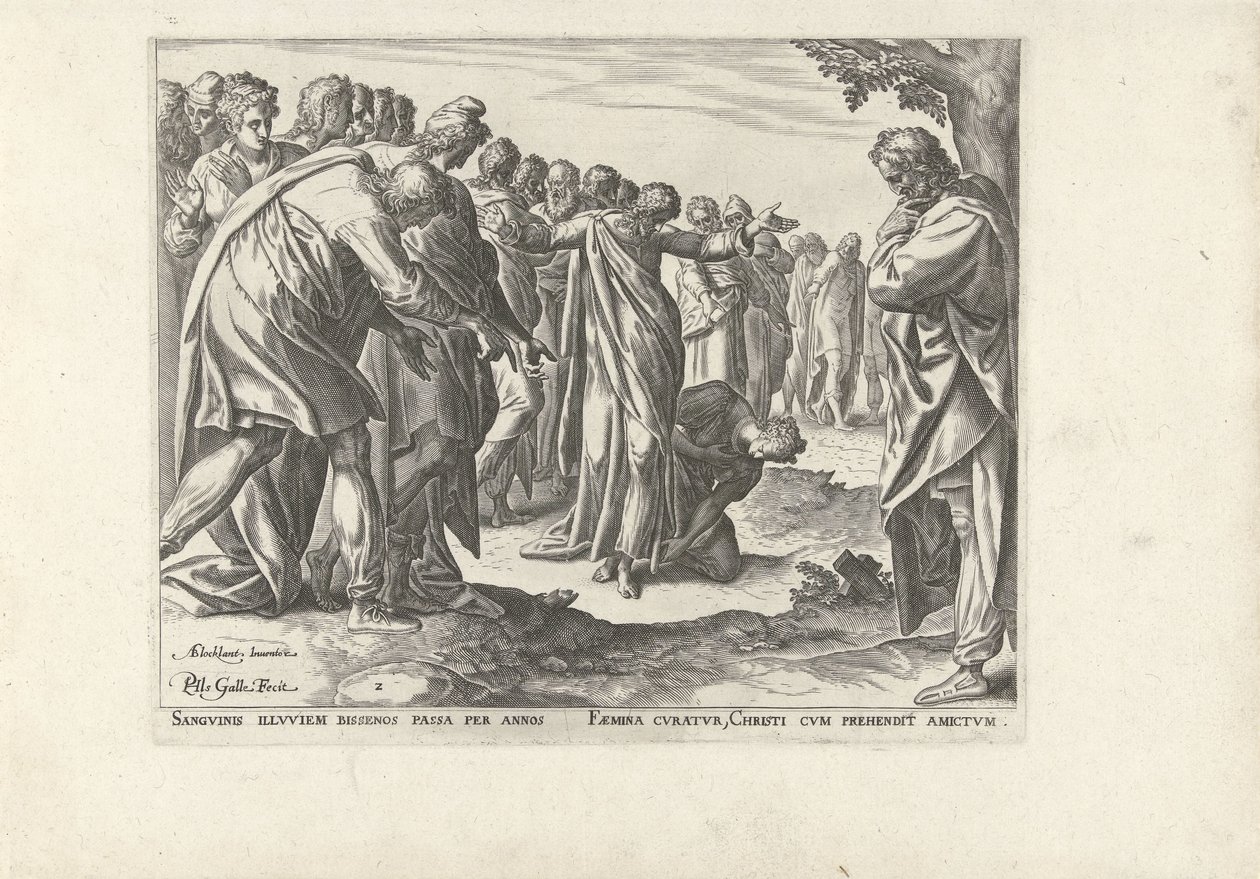 Christ Healing a Woman with an Issue of Blood by Philips Galle