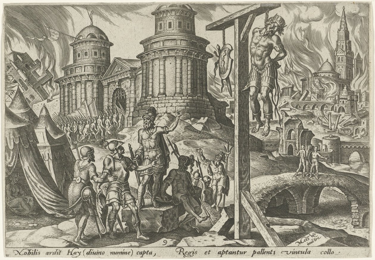 The King of Ai is Hanged (De onheilsdagen van het Joodse volk) by Philips Galle