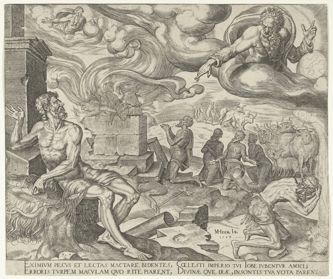 God Speaks to Job by Philips Galle
