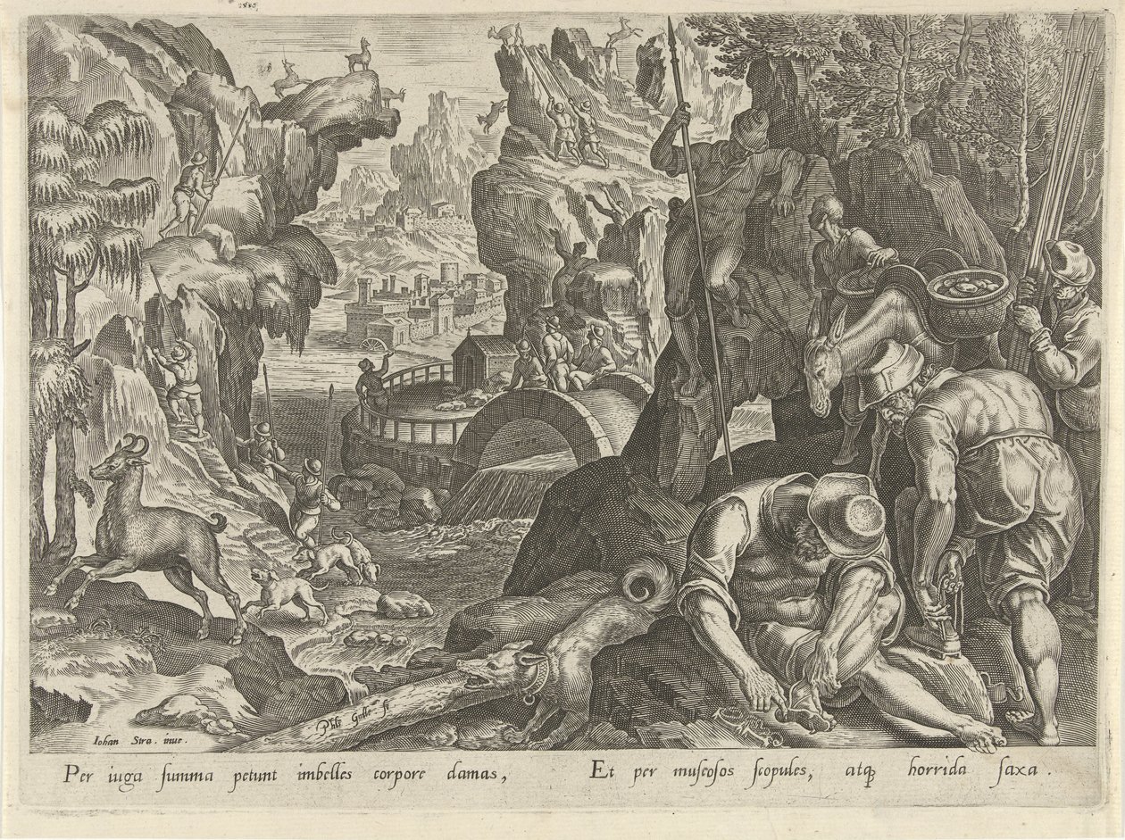 Chamois Hunt by Philips Galle