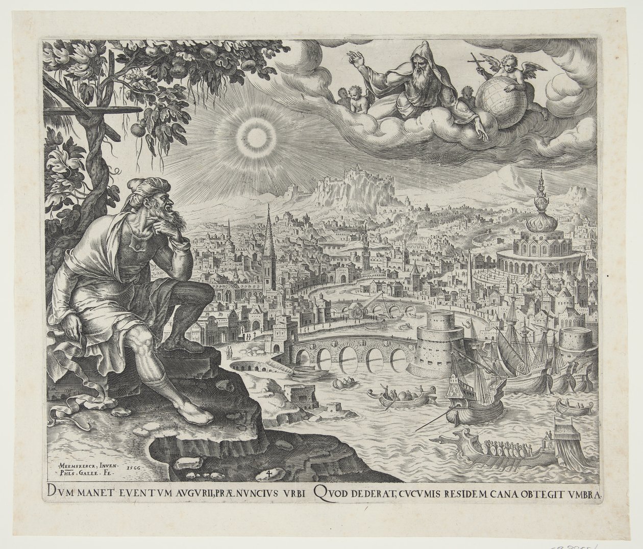 Jonah Complaining Under the Gourd by Philips Galle