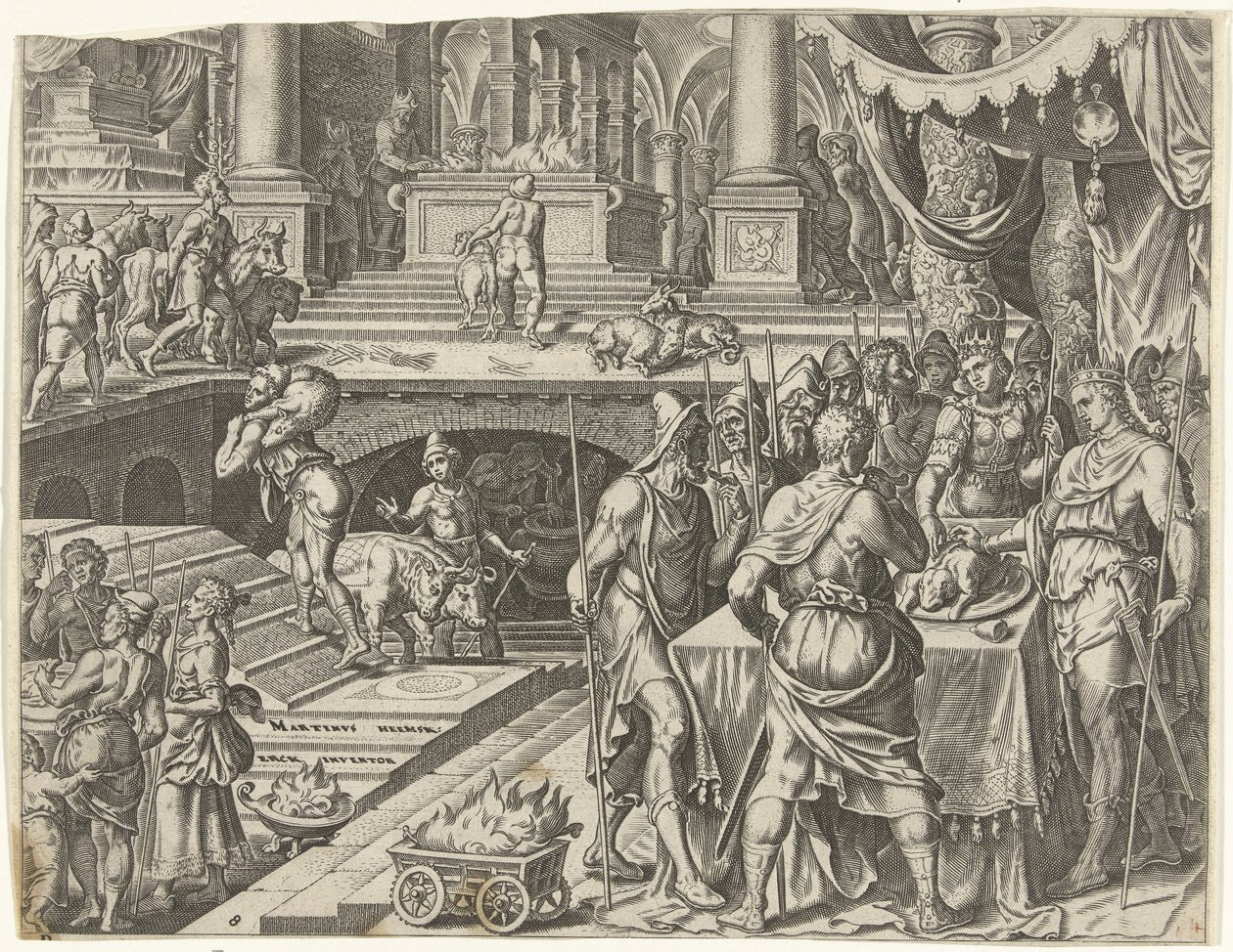 King Josiah Celebrates Passover by Philips Galle