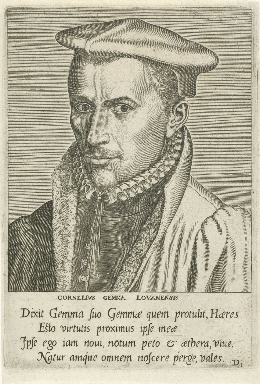 Portrait of Cornelius Gemma by Philips Galle