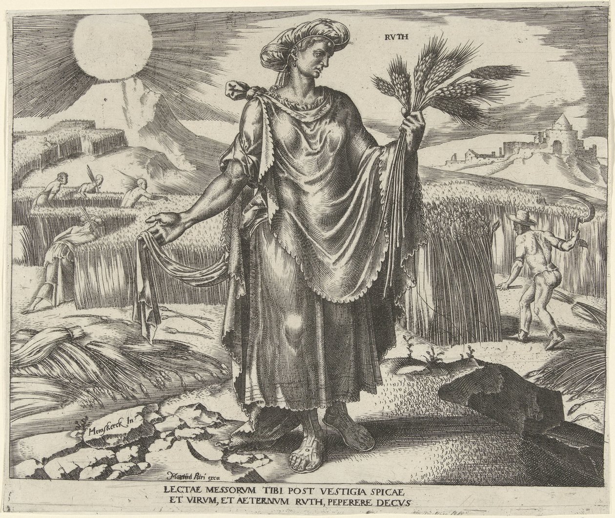 Ruth Eight Famous Women from the Old and New Testament (series title) by Philips Galle
