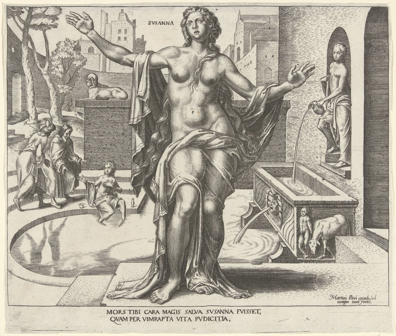 Susanna (series: Eight Famous Women from the Old and New Testament) by Philips Galle