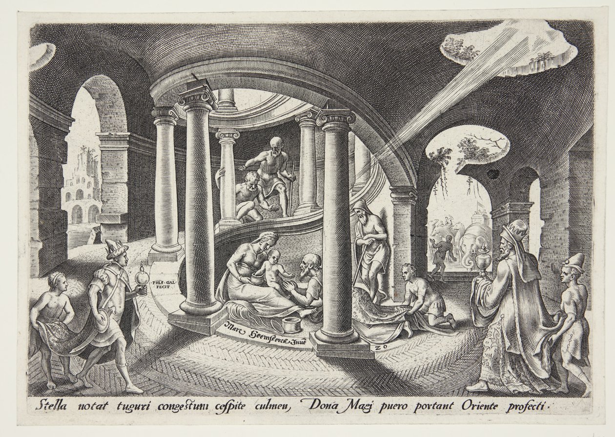 The Adoration of the Magi by Philips Galle