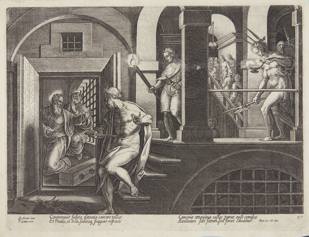 The Conversion of the Warder by Philips Galle