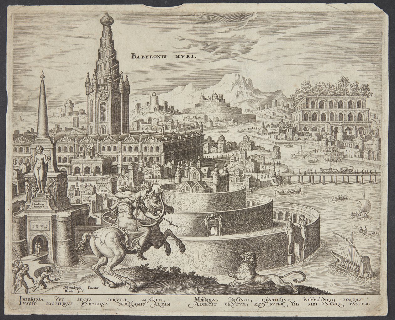 The Walls of Babylon by Philips Galle