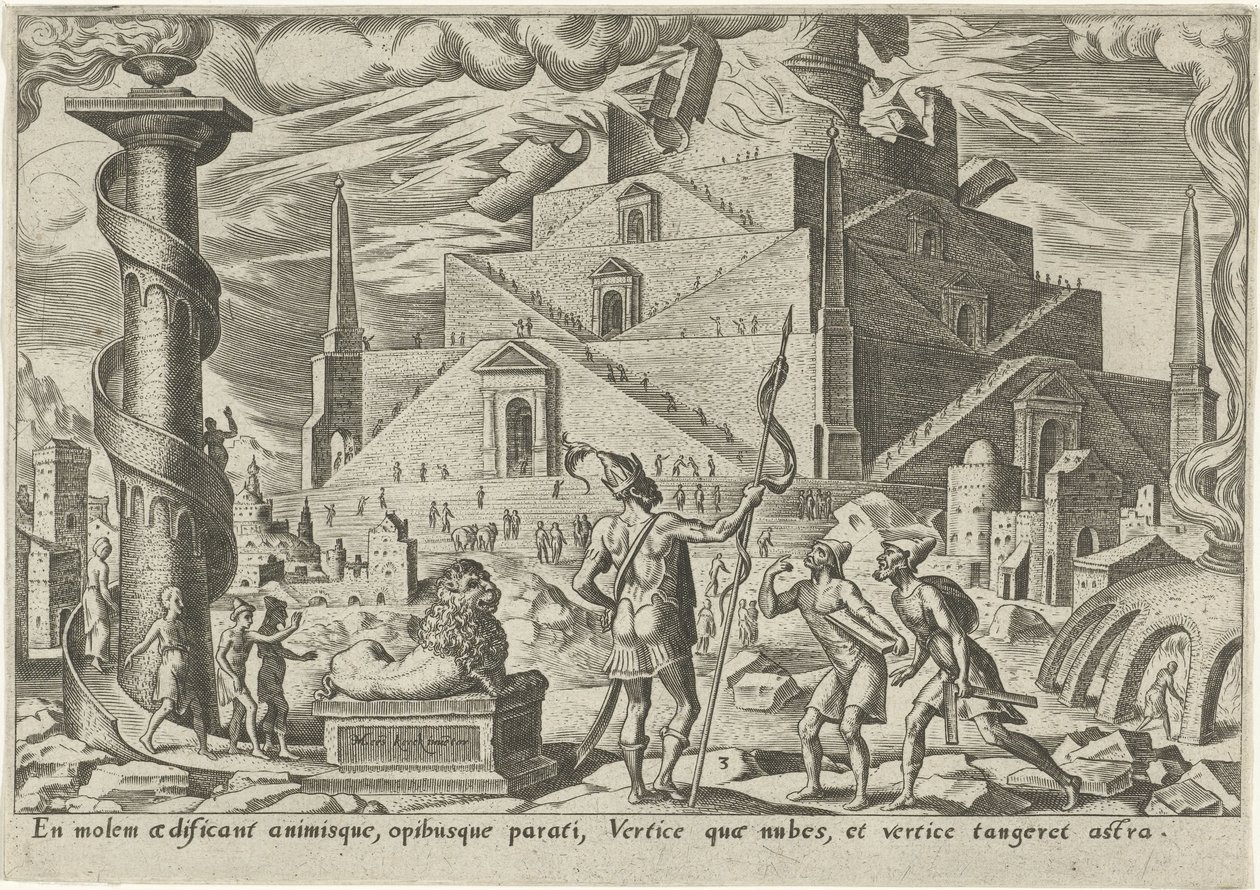Tower of Babel (The Days of Calamity of the Jewish People) by Philips Galle
