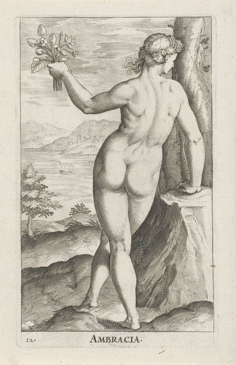 Water Nymph Ambracia by Philips Galle
