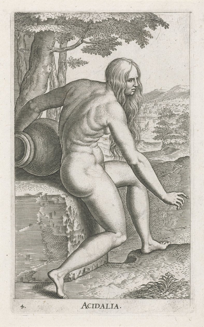 Water Nymph Venus Acidalia (Stream and Water Nymphs) by Philips Galle