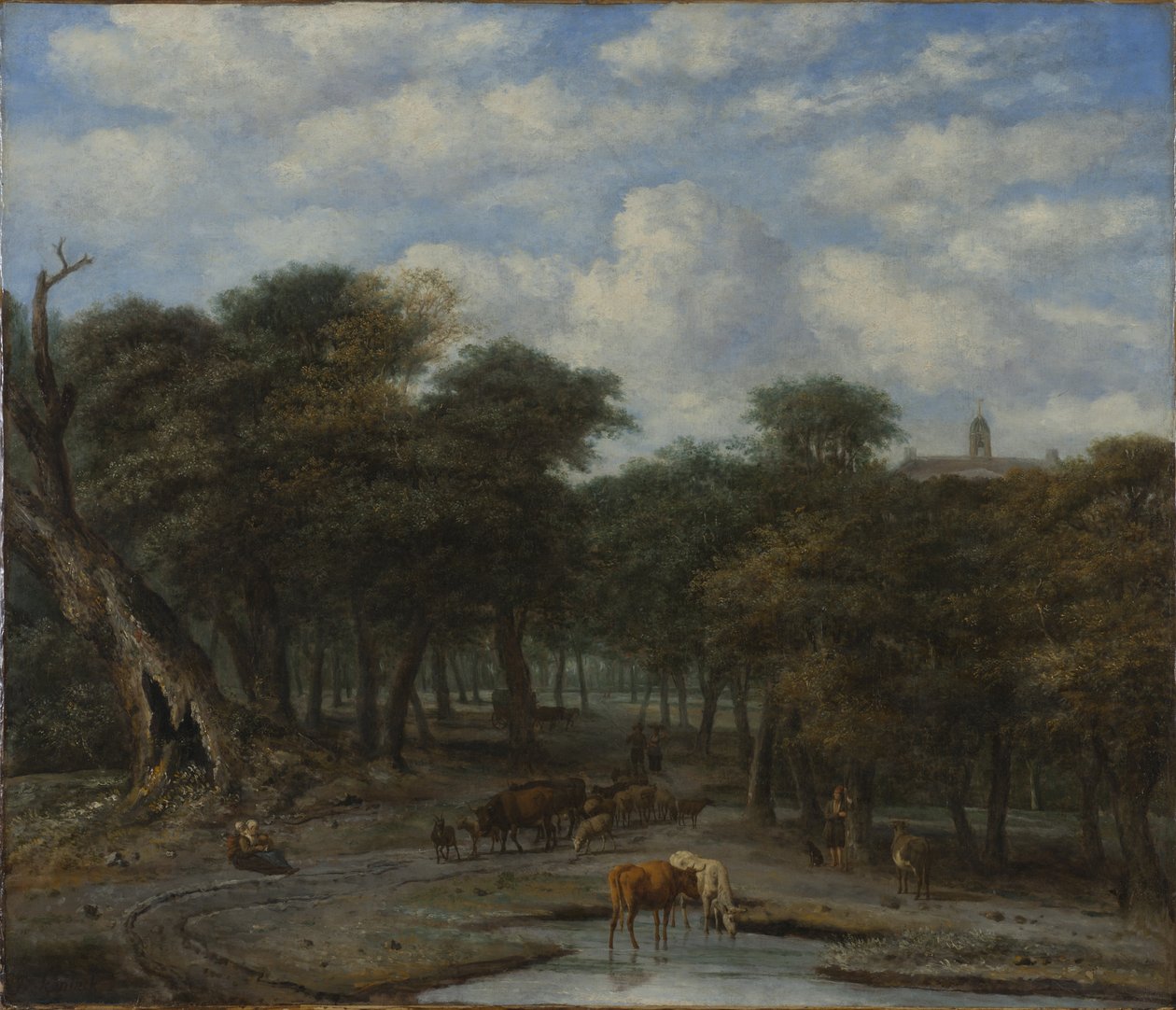 Forest Clearing with Cattle by Philips Koninck