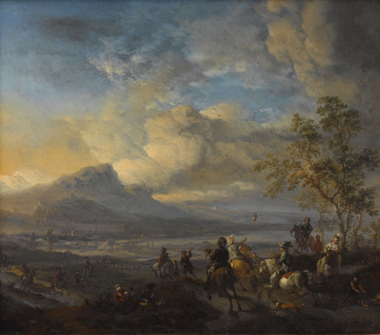 The Falcon Hunt, circa 1658-1660 by Philips Wouwermans or Wouwerman
