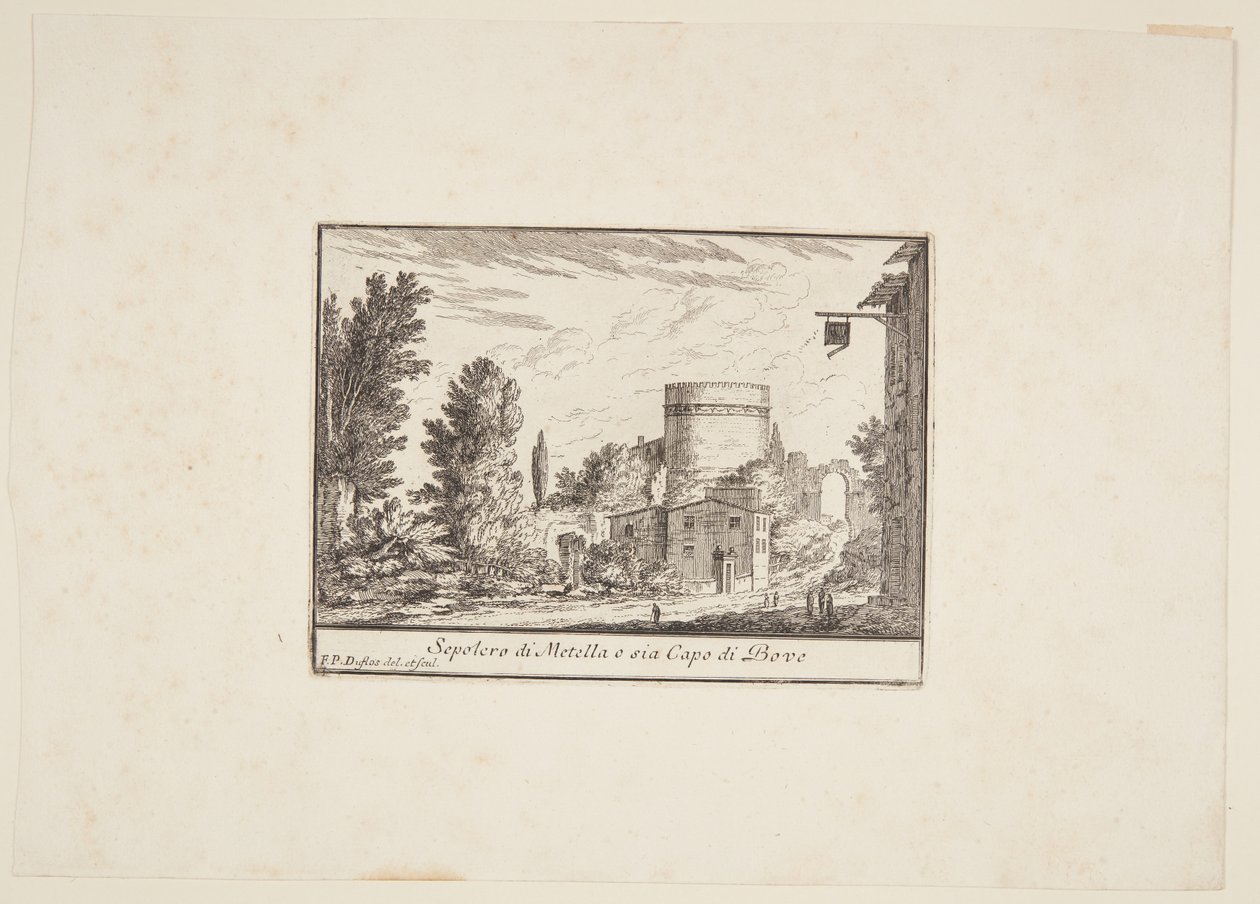 Sepulchre of Metella or Capo di Bove by Philothée Francois Duflos