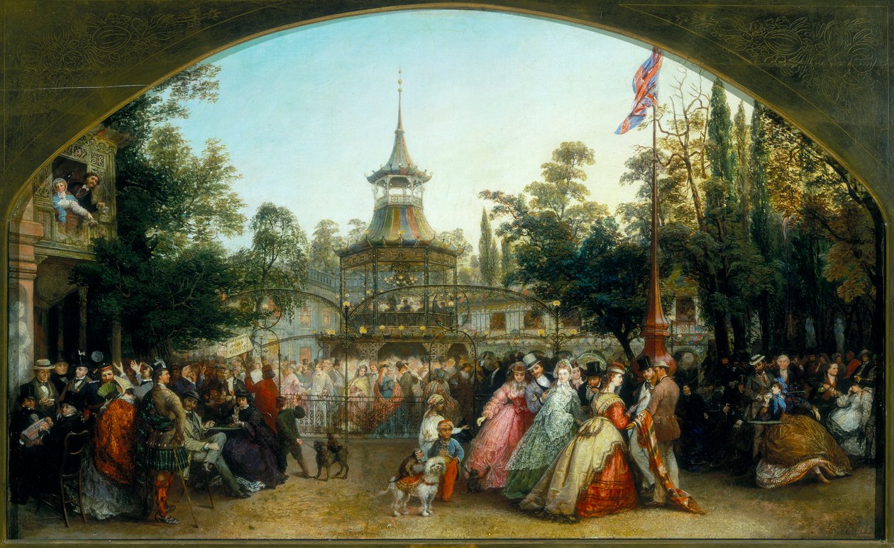The Dancing Platform at Cremorne Gardens, 1864 by Phoebus Levin