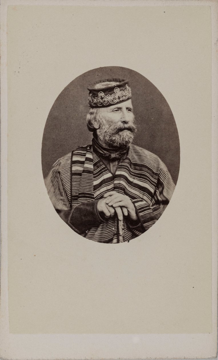 Portrait of Giuseppe Garibaldi by Photo studio Alessandro Pavia.