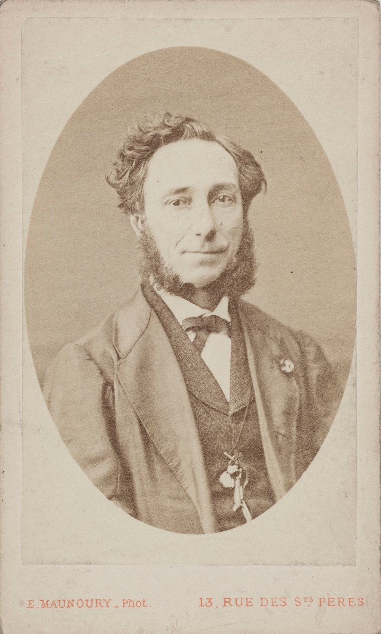 Portrait of the Violinist and Composer Camillo Sivori by Photo studio Eugène Maunoury.