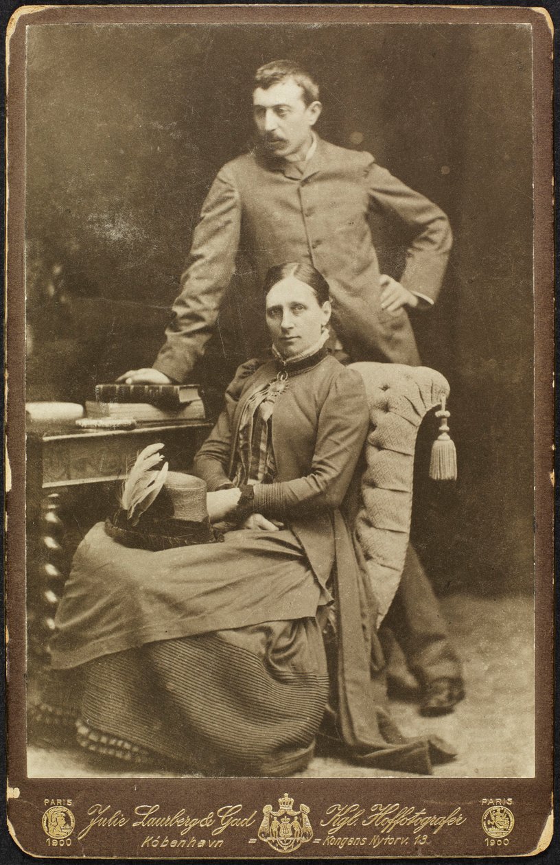 Portrait of Mette and Paul Gauguin by Photo studio Julie Laurberg and Franziska