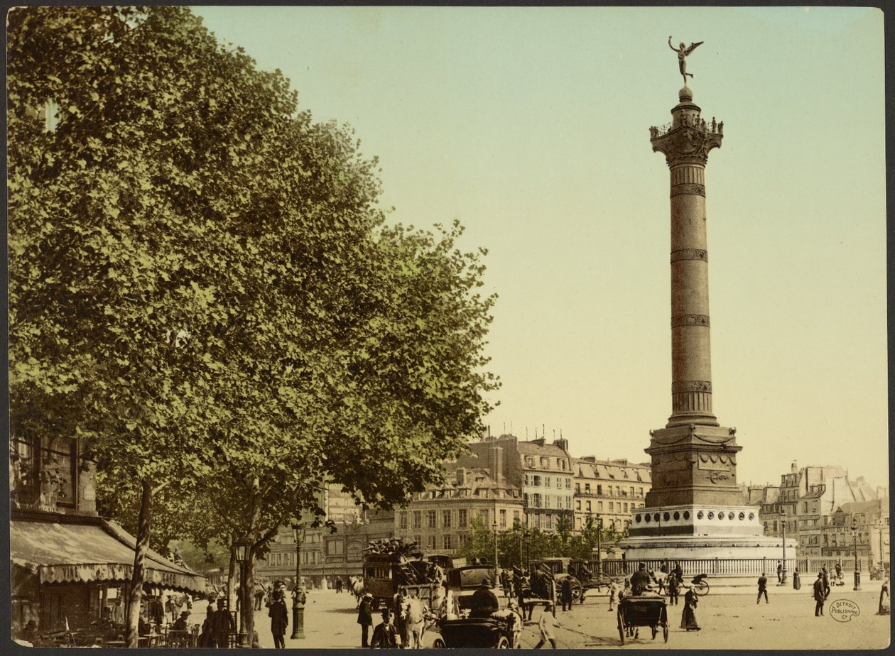 Column of July, Place de la Bastille, Paris, France by Photochrom Zürich