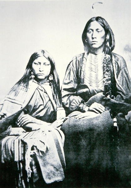 Trailing the Enemy and his Wife (b/w photo) by Photographer American